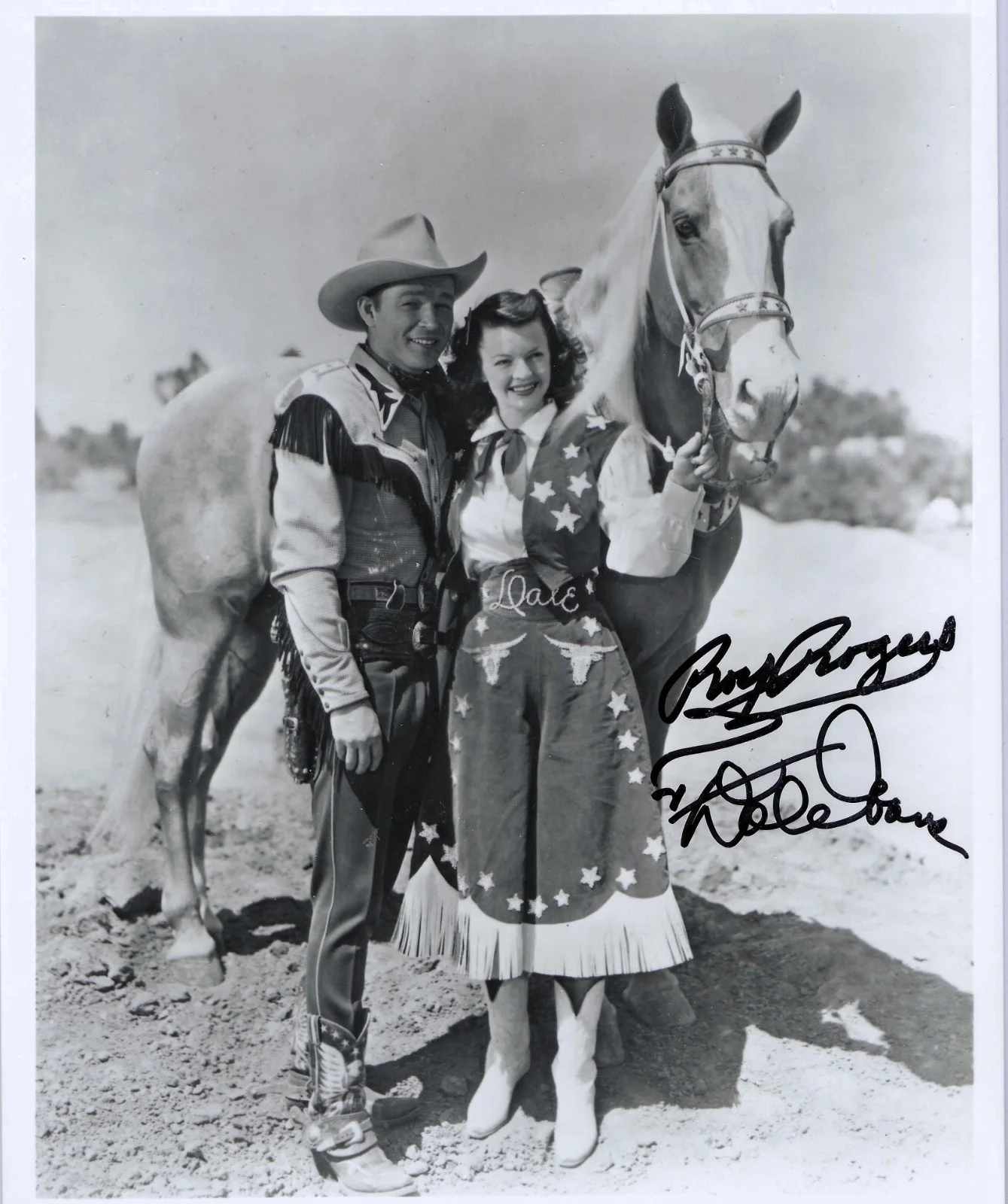 Roy Rogers, Dale Evans — ROY ROGERS & DALE EVANS Signed w. COA 8x10 plus MUSEUM brochure, image 3