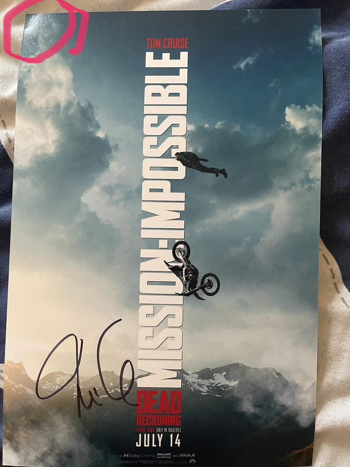 Christopher McQuarrie Signed Mission Impossible Dead Reckoning 12x8 Photo, image 2