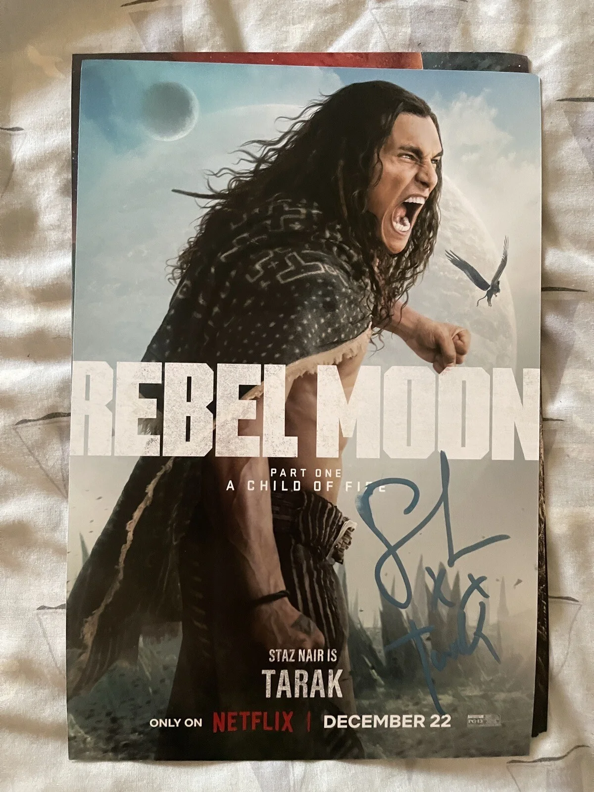 Staz Nair Rebel Moon Autograph Signed 12x8 Photo (Smudge), image 2