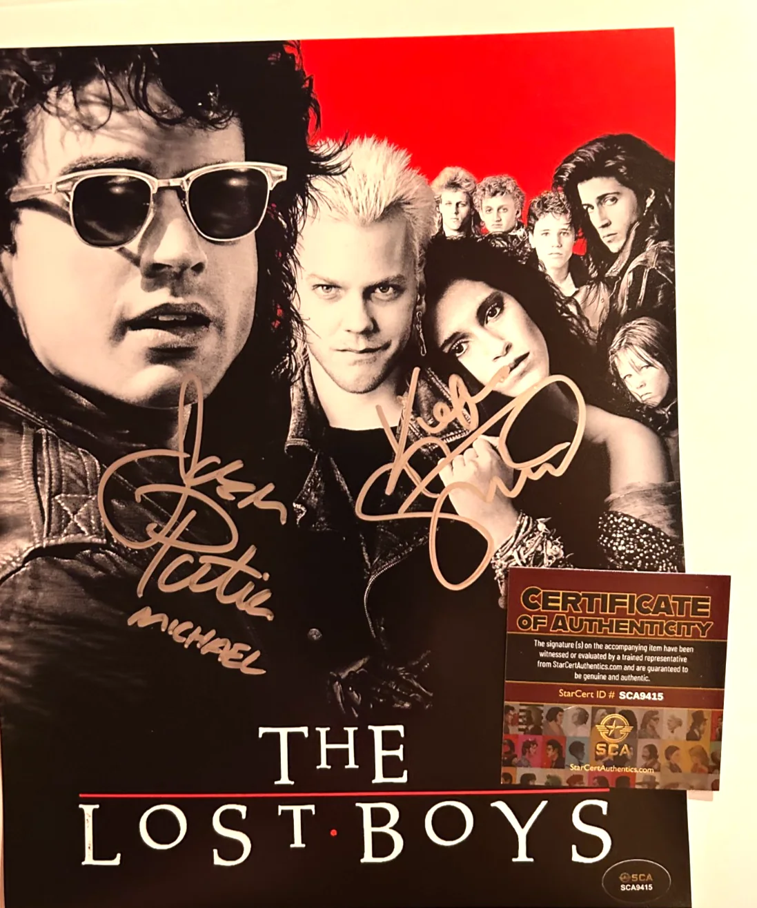Jason Patric, Kiefer Sutherland — LOST BOYS Cast (x2) Signed 8x10" Authentic Original Autographs GENUINE w/COA, image 3