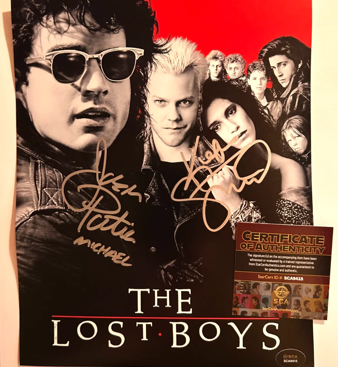 Jason Patric, Kiefer Sutherland — LOST BOYS Cast (x2) Signed 8x10" Authentic Original Autographs GENUINE w/COA, image 5