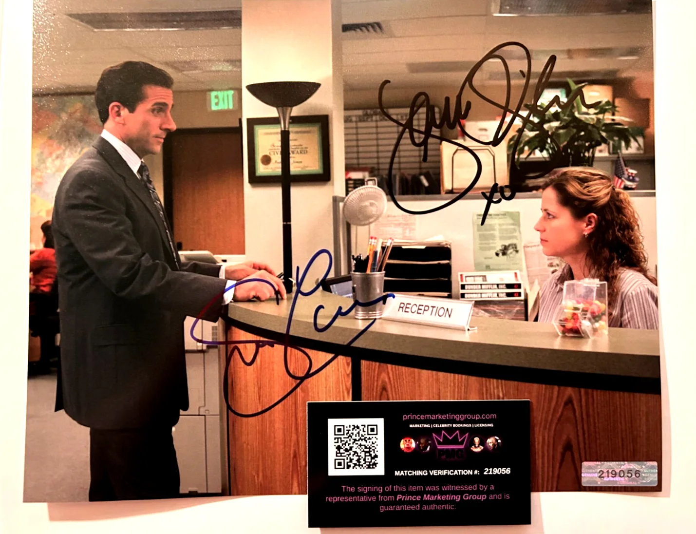 Steve Carell, Jenna Fischer — THE OFFICE: Signed (Carell & Fischer) 8x10" Authentic Original Autographs w/COA, изображение 5