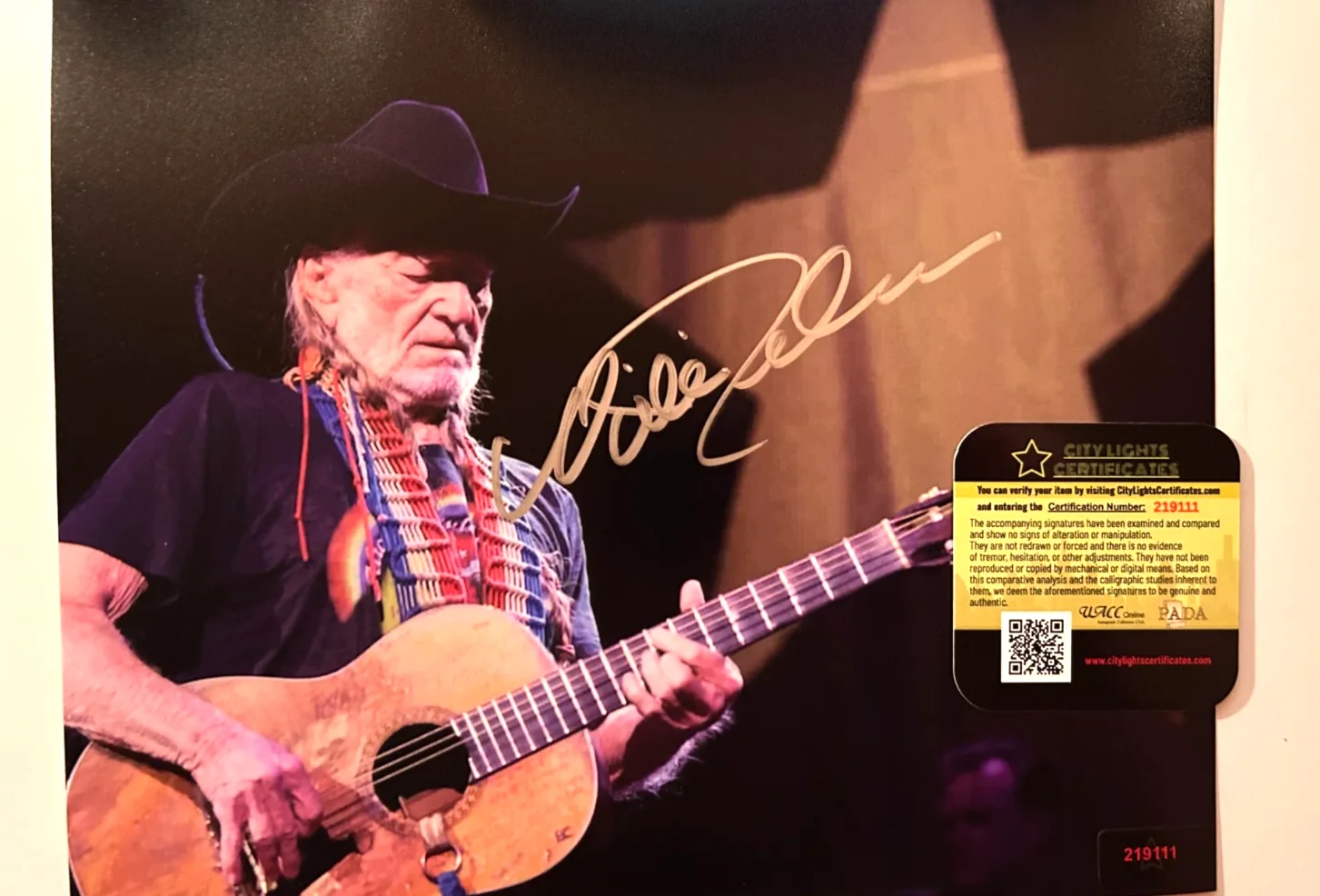 WILLIE NELSON Signed Original 8x10" Authentic Autograph GENUINE w/COA, image 3