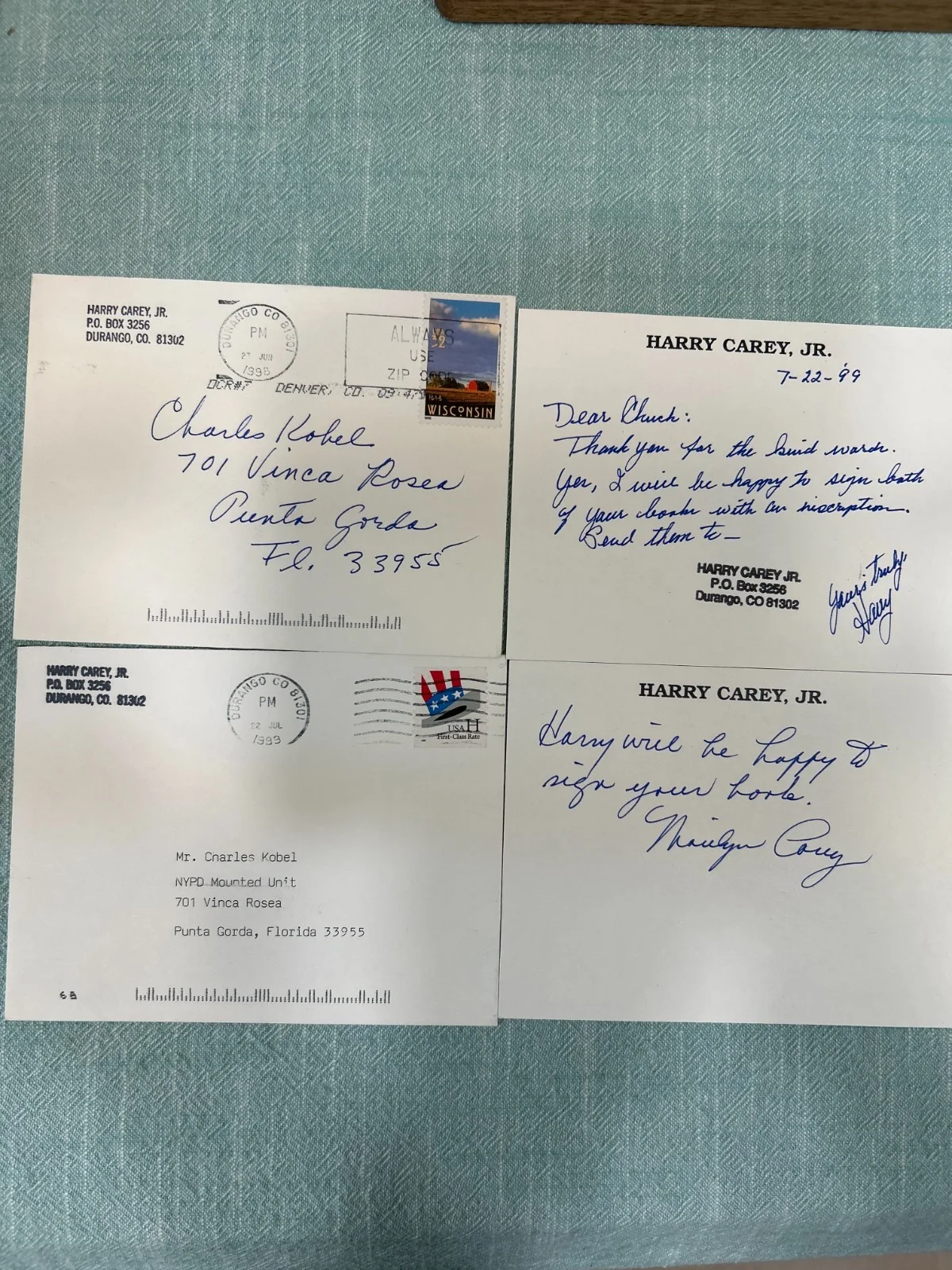Harry Carer Jr — HARRY CAREY JR. SIGNED COLLECTOR GROUP COMPANY OF HEROES: MY LIFE AS AN ACTOR IN, изображение 4