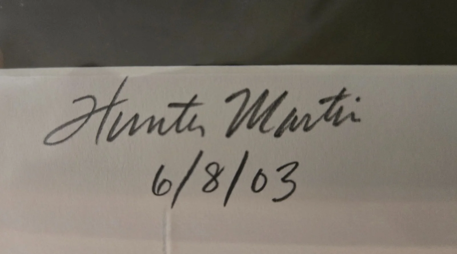 Hunter Martin — Matted Photo of Harry Kalas Signed by Hunter Martin 6/8/03 Veterans Stadium, изображение 3
