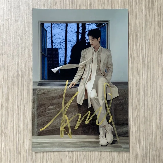 6"Sean Xiao/肖战 Hand Signed Autographed Photo Autographs Collection Original, image 5