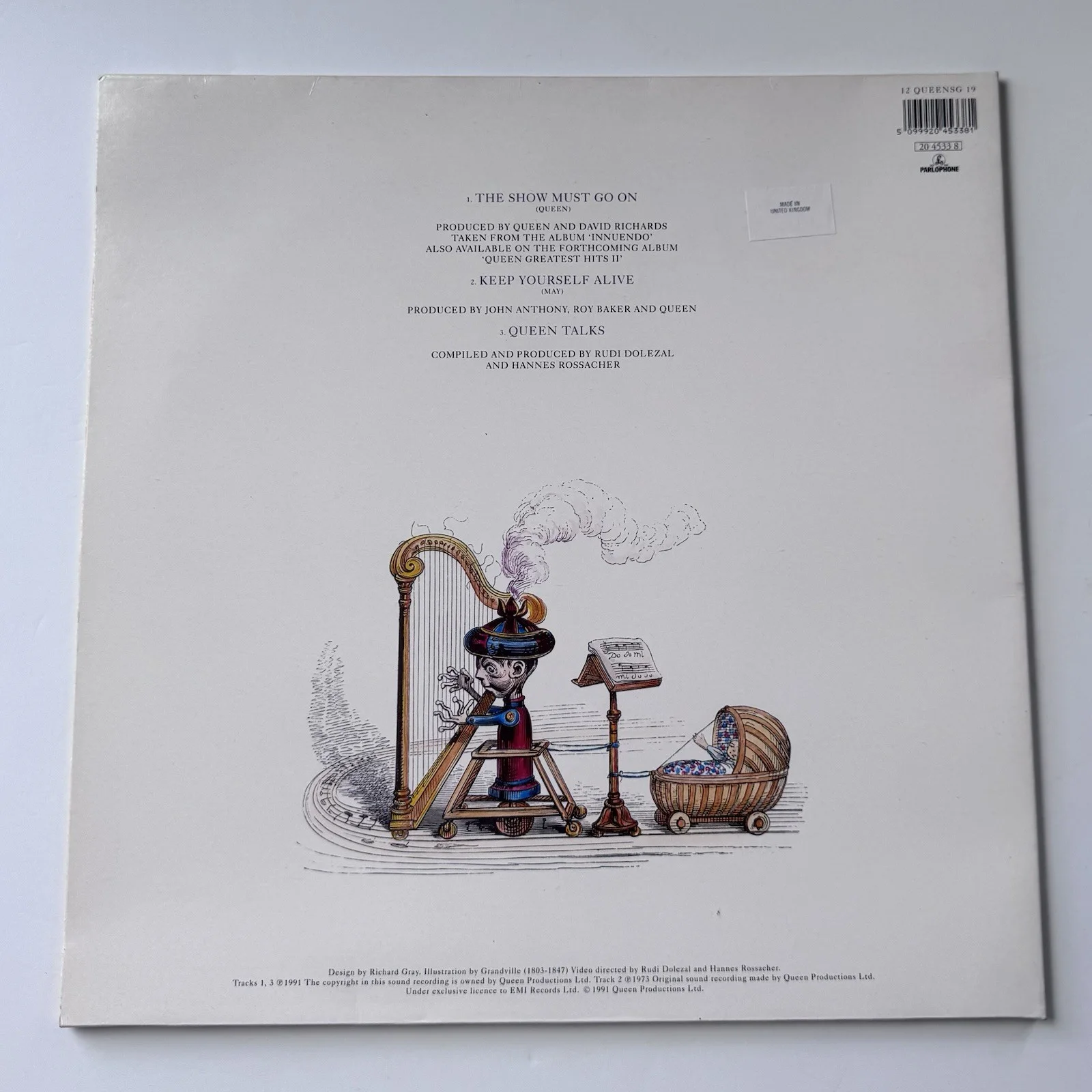 Queen The Show Must Go On Etched Signature Record 12QueenSG 19 1973 1991 EUC, image 2
