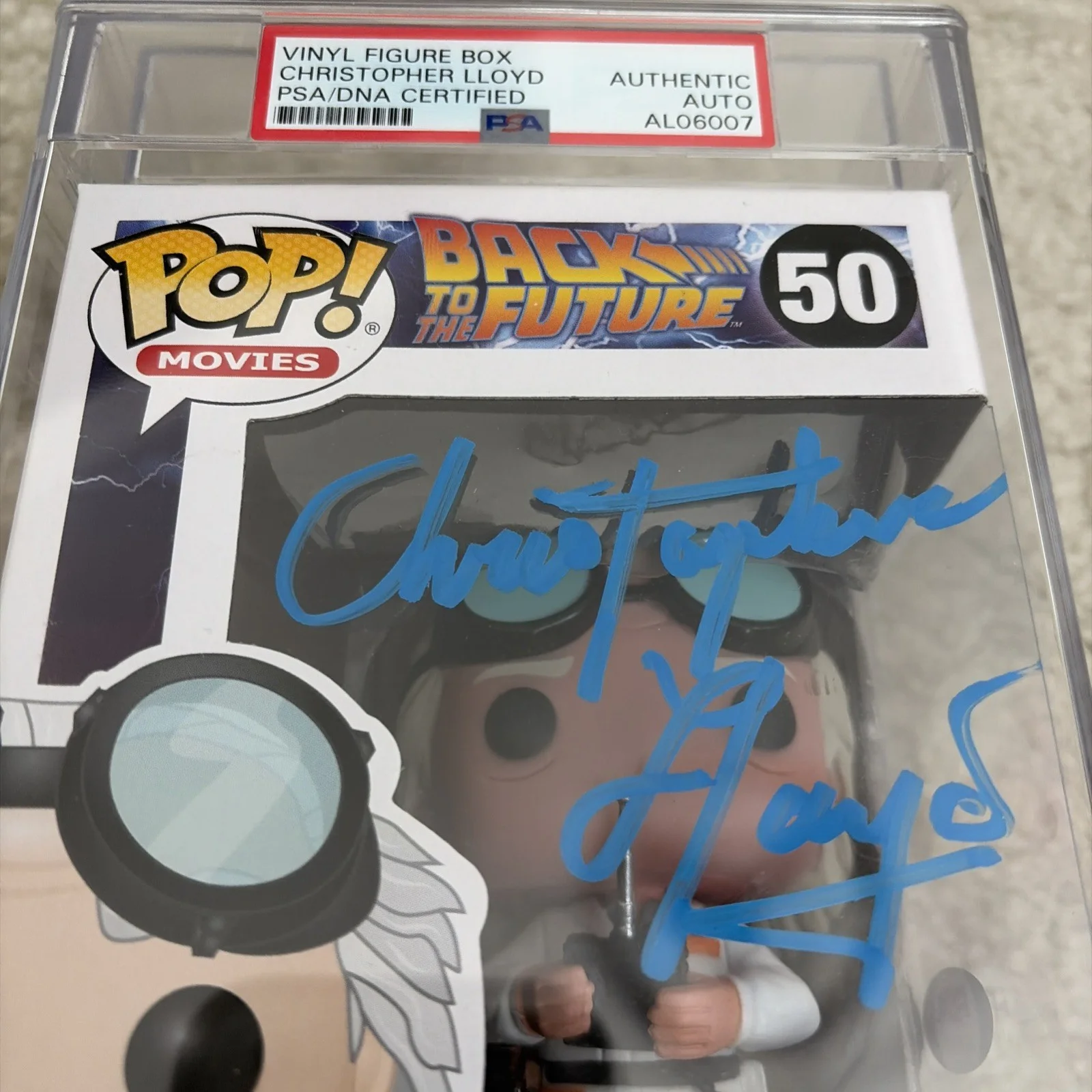 Christopher Lloyd Signed Dr Emmet Brown 50 Back To The Future - PSA Athenticated, image 2