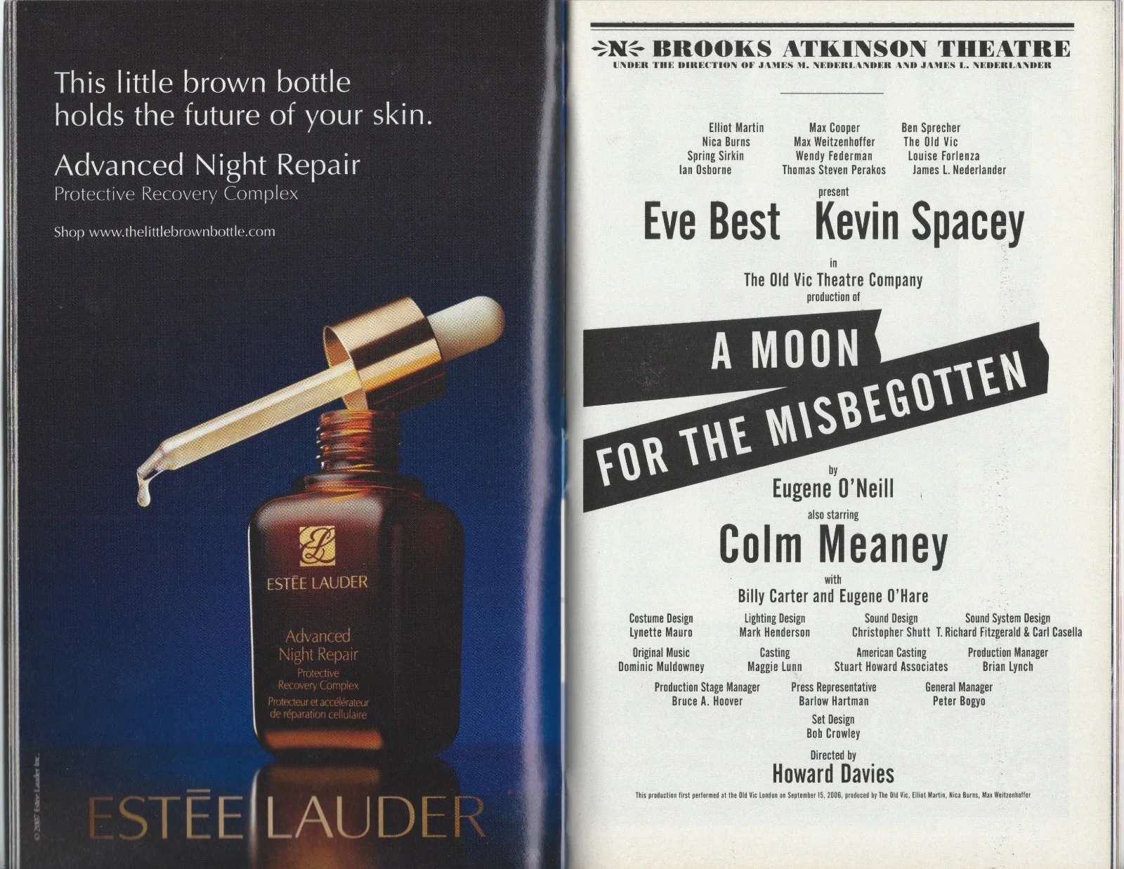 Kevin Spacey, Eve Best, Colm Meaney — Kevin Spacey, Eve Best & Colm Meaney signed Moon For The Misbegotten Playbill, изображение 2