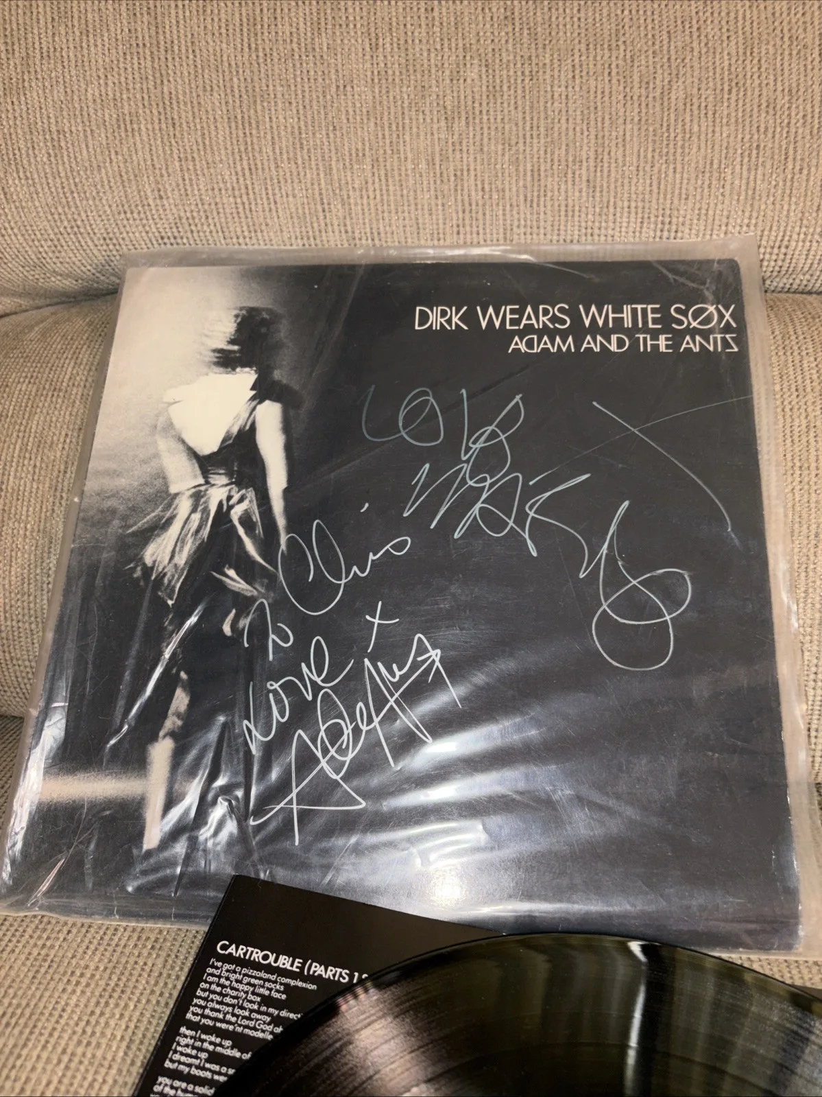 Adam Ant Rare Signed Adam And The Ants Dirk Wears White Sox 12" Vinyl 1979, изображение 2