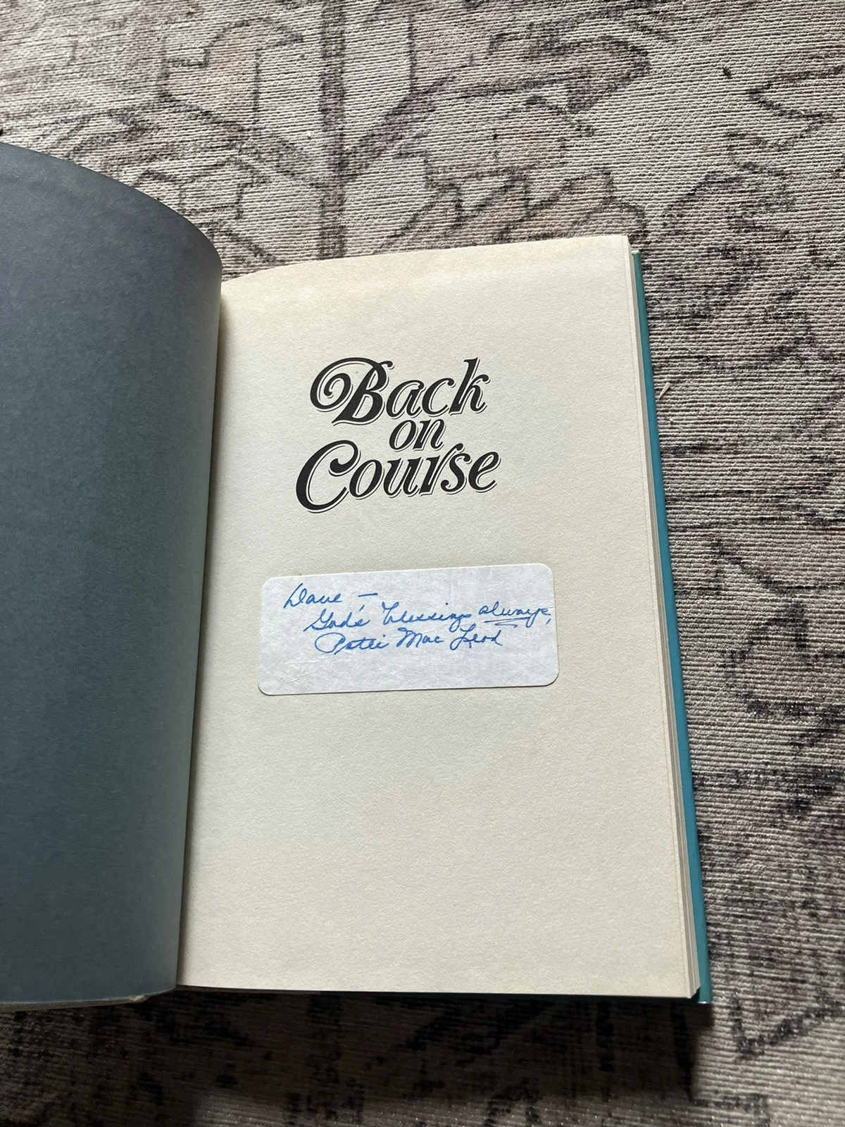 GAVIN MACLEOD (& WIFE PATTI) SIGNED BOOK - BACK ON COURSE - THE LOVE BOAT, image 3