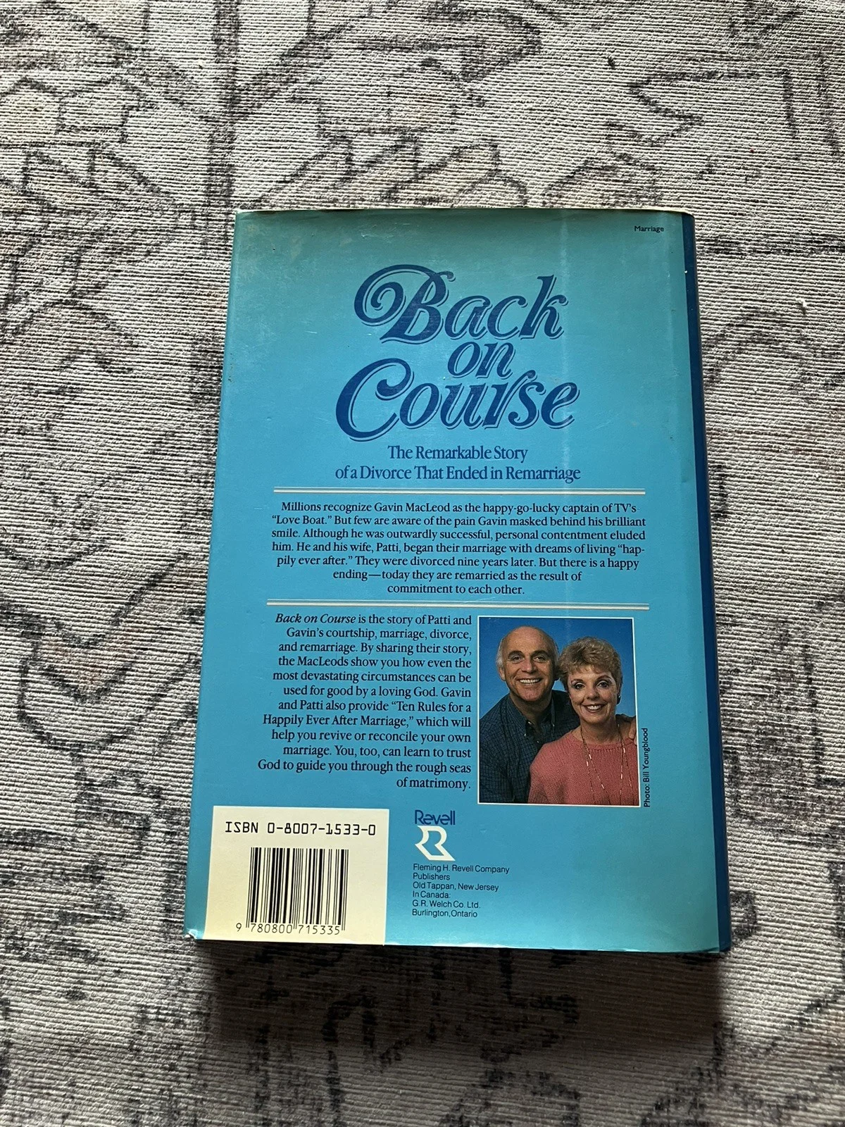 GAVIN MACLEOD (& WIFE PATTI) SIGNED BOOK - BACK ON COURSE - THE LOVE BOAT, image 5