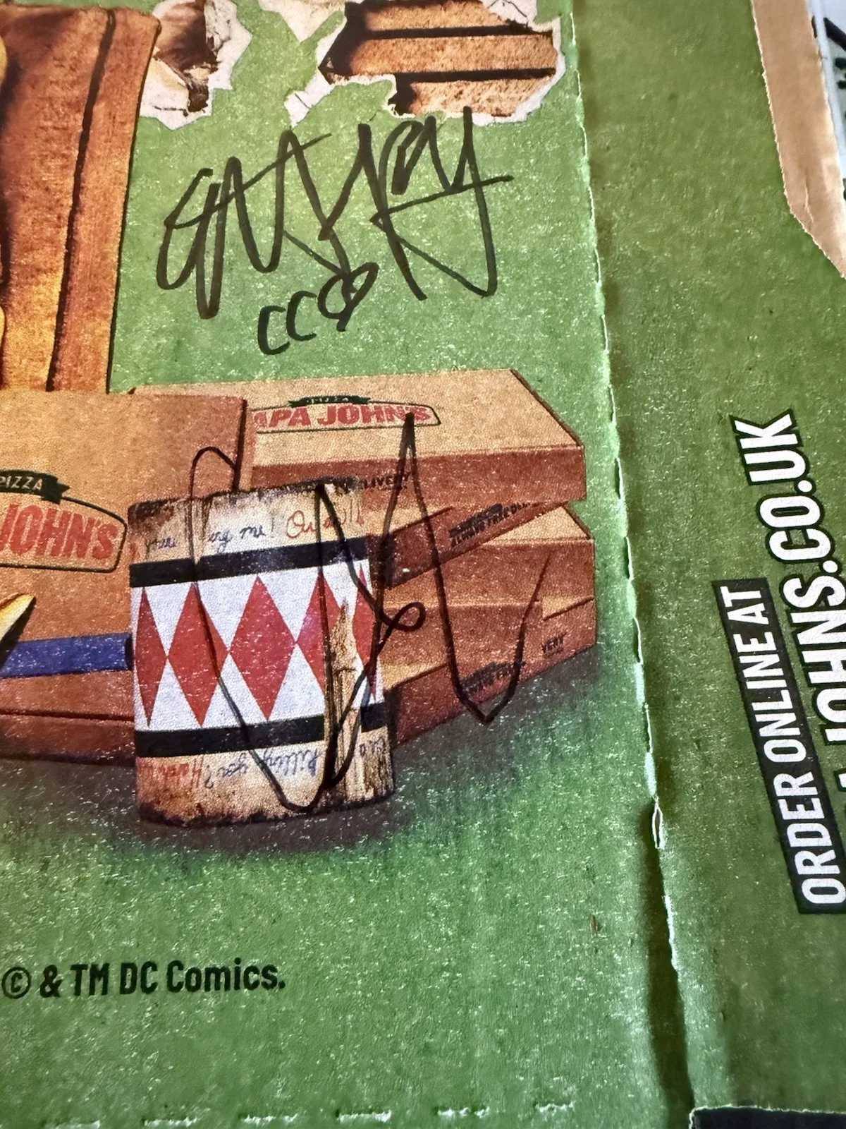 Rare ‘Suicide Squad-Birds Of Pray’ Cast Signed Papa Johns Limited Edit Pizza Box, image 4