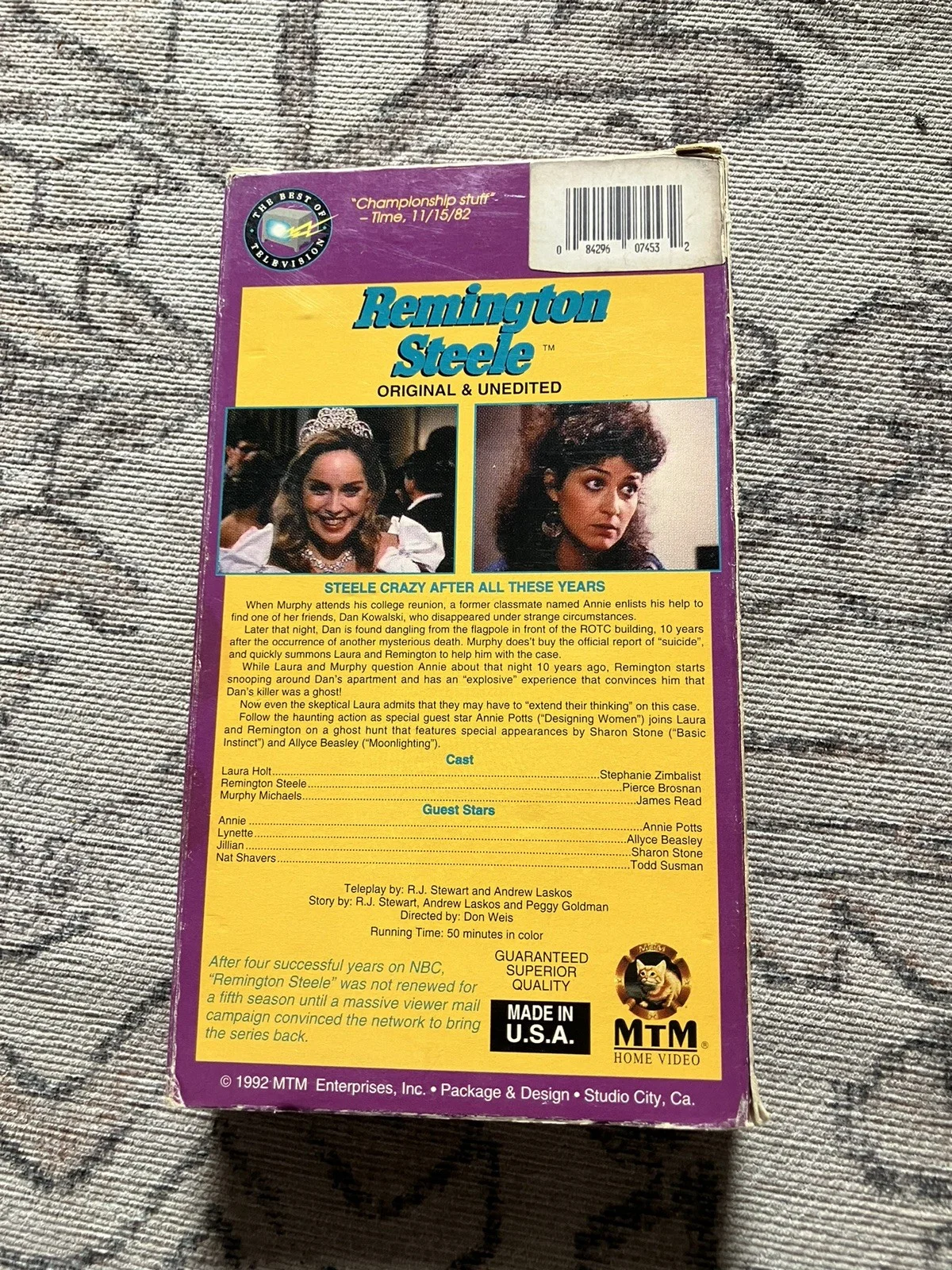 STEPHANIE ZIMBALIST SIGNED 1992 Remington Steele VHS Tape, изображение 2
