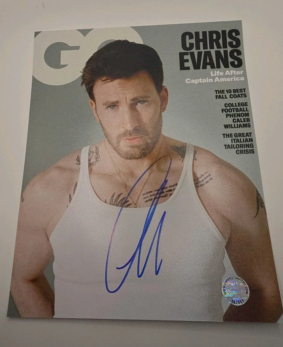 Chris Evans Signed 8x10 GQ Promo Photo w/ Authentication, image 4