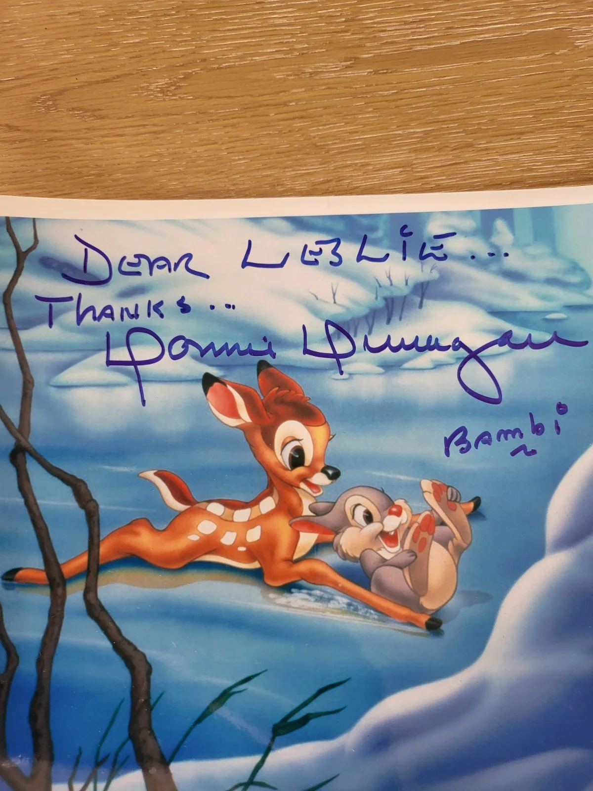 🦌🐰DONNIE DUNAGAN SIGNED 8x10 PHOTO BAMBI 🦌🐰, image 3