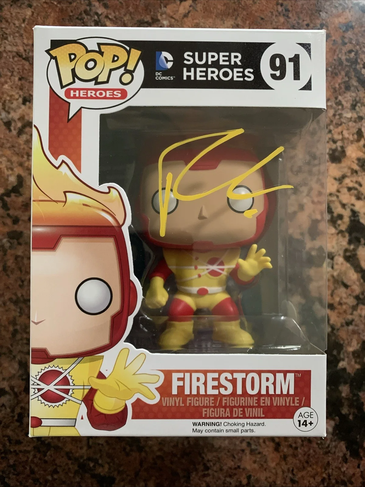 Robbie Amell — Robbie Amell Signed Firestorm Funko DC Super Heroes 91 Autograph JSA