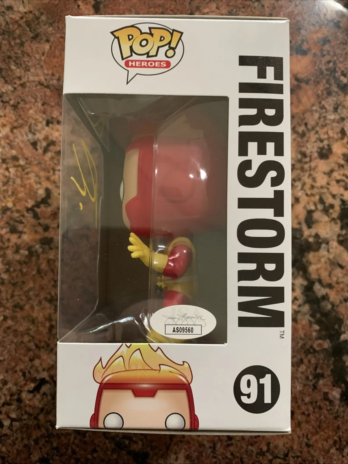 Robbie Amell — Robbie Amell Signed Firestorm Funko DC Super Heroes 91 Autograph JSA, image 2
