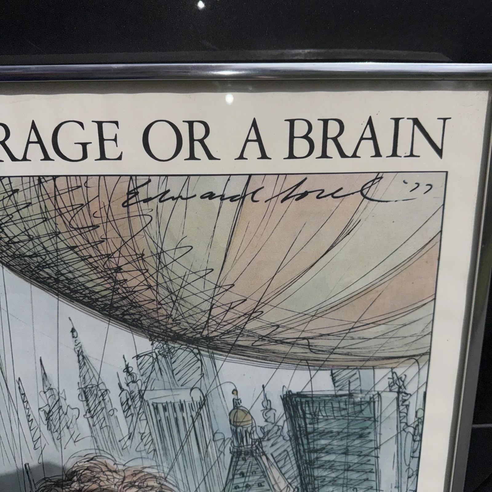 Framed Poster The New School, For A Heart, Courage Or A Brain By Edward Sorel 77, image 3