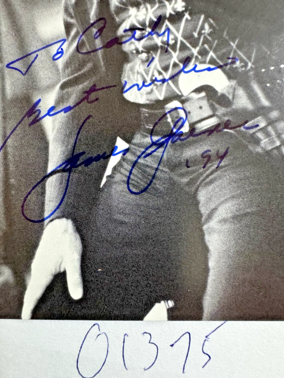 James Garner — James Garner – Signed (4” x 6”) Autographed black and white postcard (1994), image 2