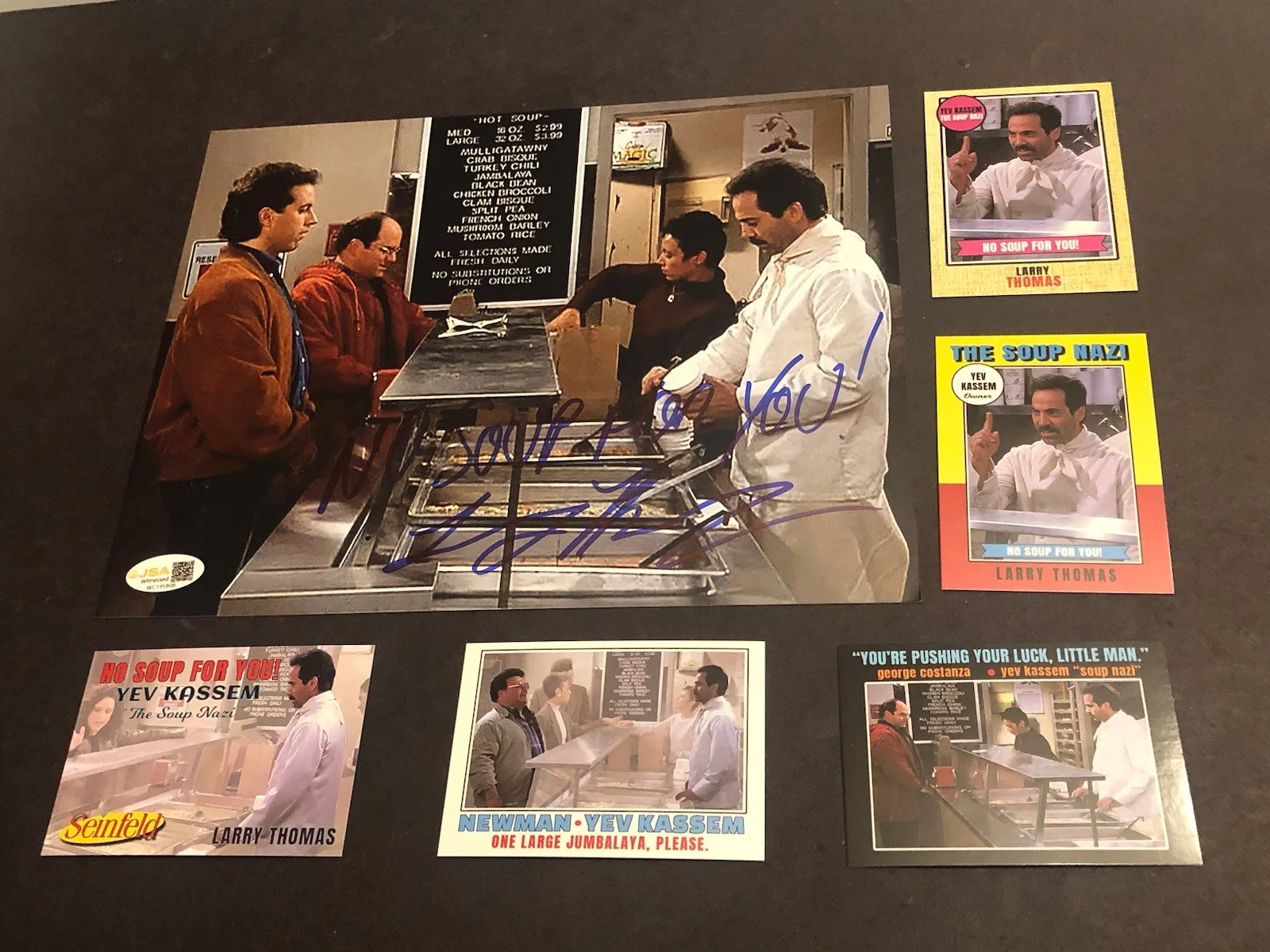 Larry Thomas — JSA Larry Thomas Signed Soup Nazi Seinfeld Autographed 8x10 Free Bonus Card 808