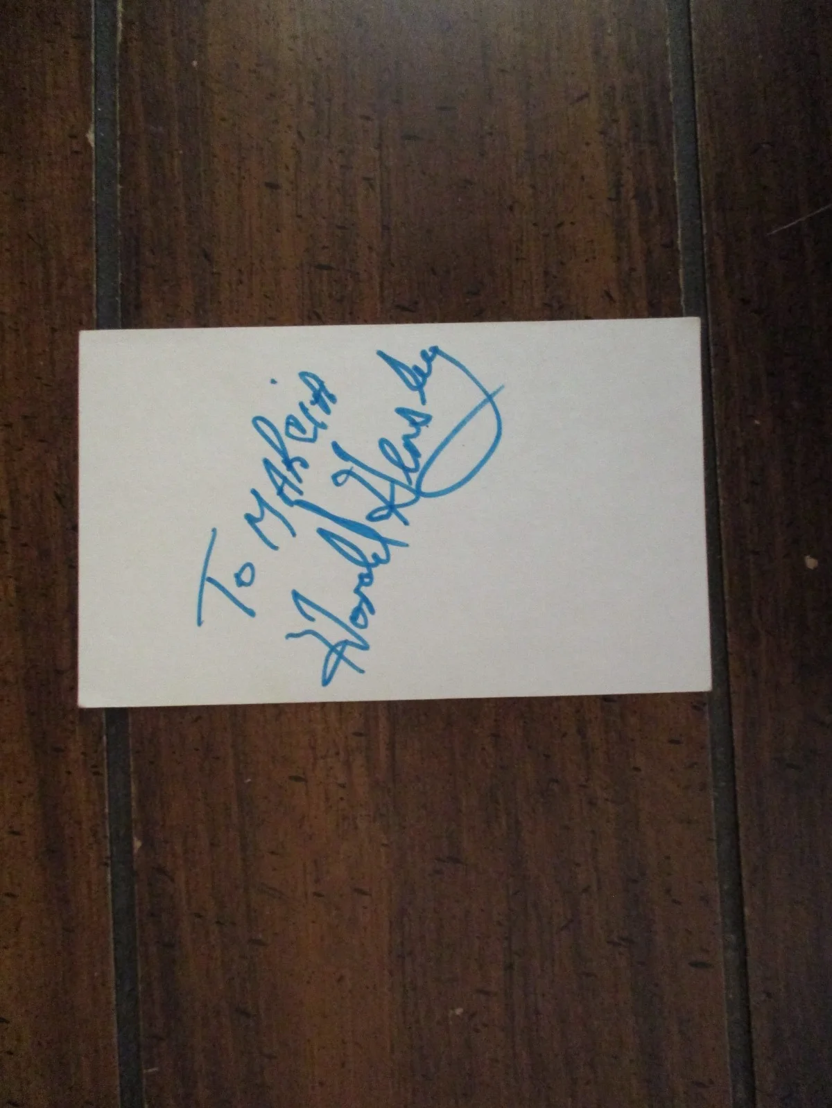 HAROLD HENSLEY(Died-1988)(And the Virginia Mountaineers)Signed 3 x 5 Index Card, изображение 2