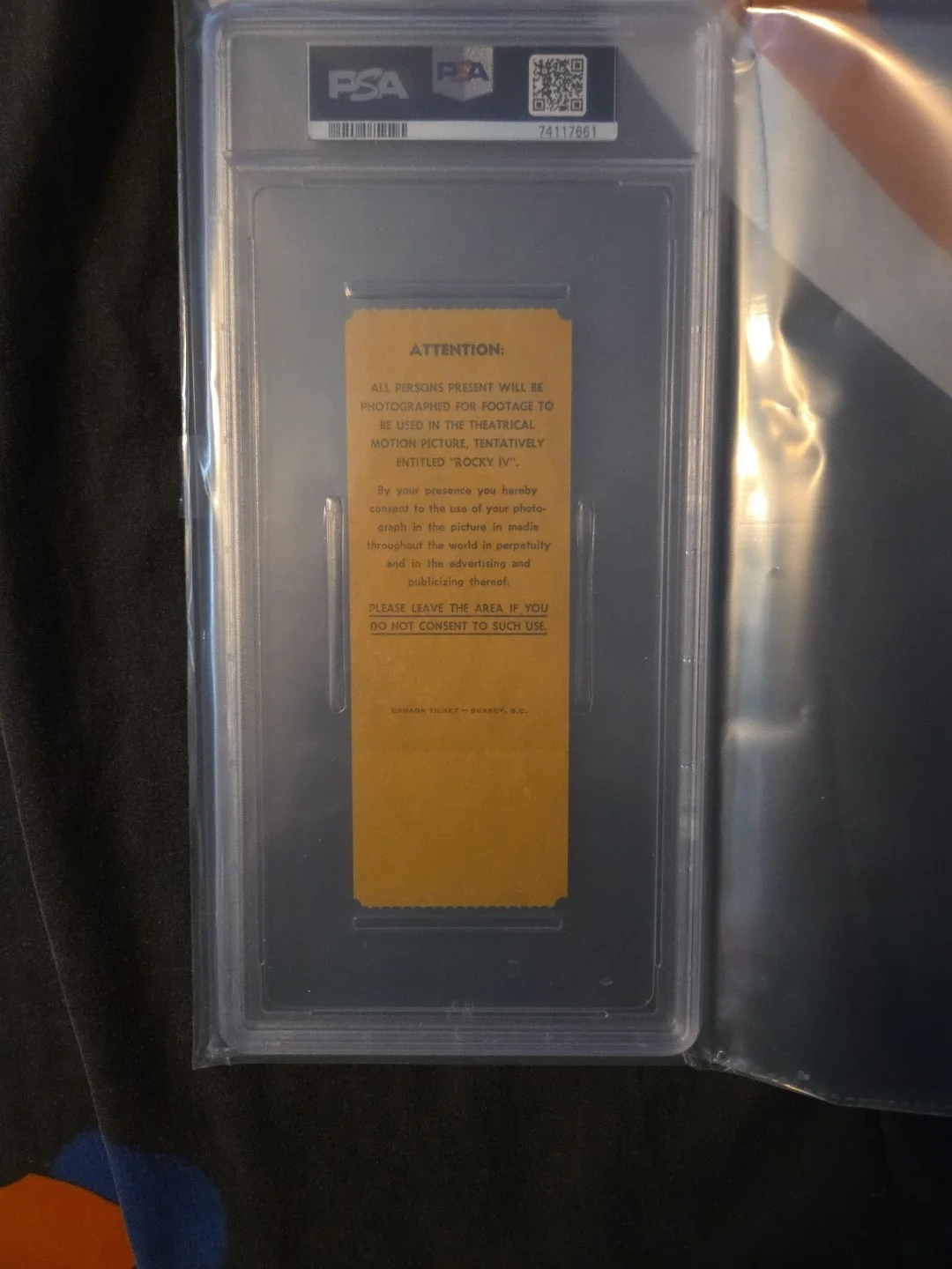 Dolph Lundgren Signed Rocky IV Filming Ticket PSA 9 Auto 9 Ivan Drago POP 3, image 4