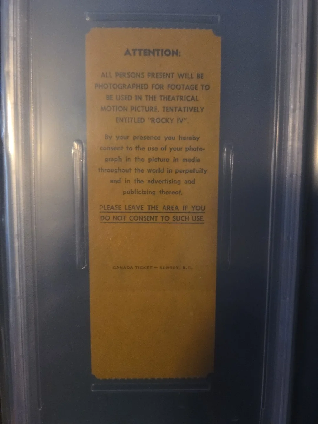 Dolph Lundgren Signed Rocky IV Filming Ticket PSA 9 Auto 9 Ivan Drago POP 3, image 5