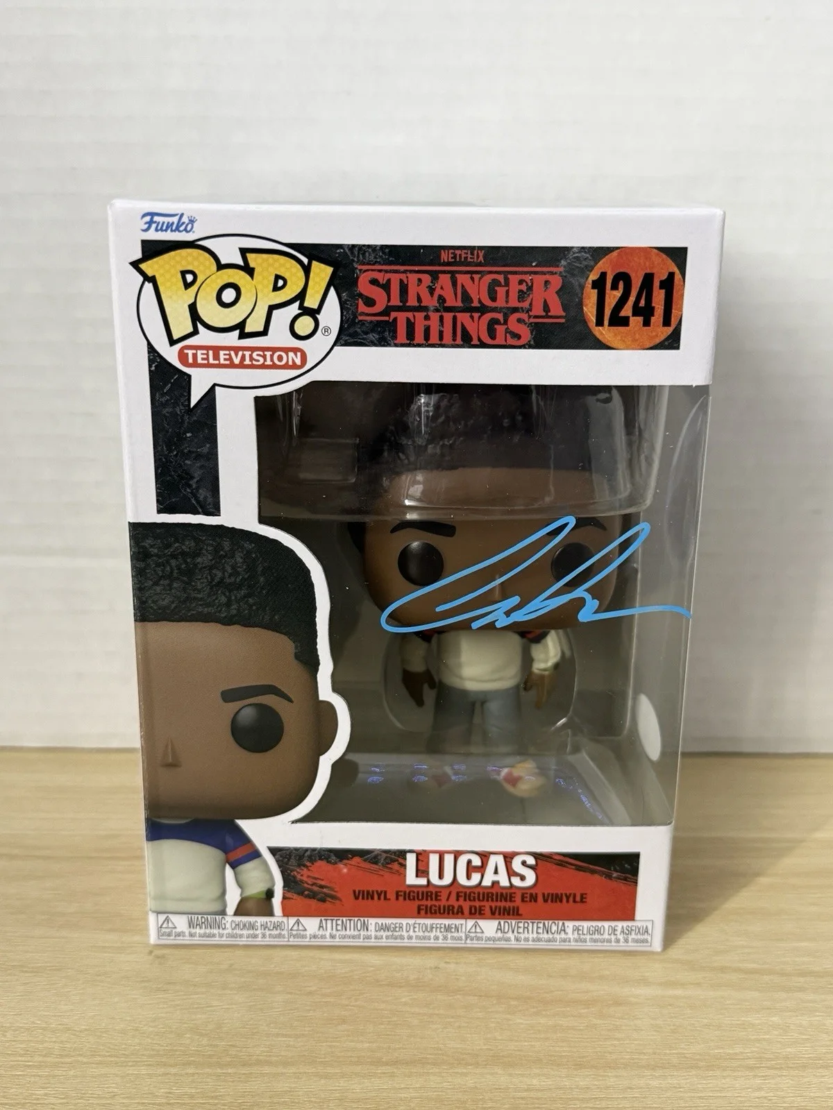 Caleb McLaughlin — Caleb McLaughlin Signed Stranger Things Lucas Funko Pop 1241 Autograph JSA, image 2