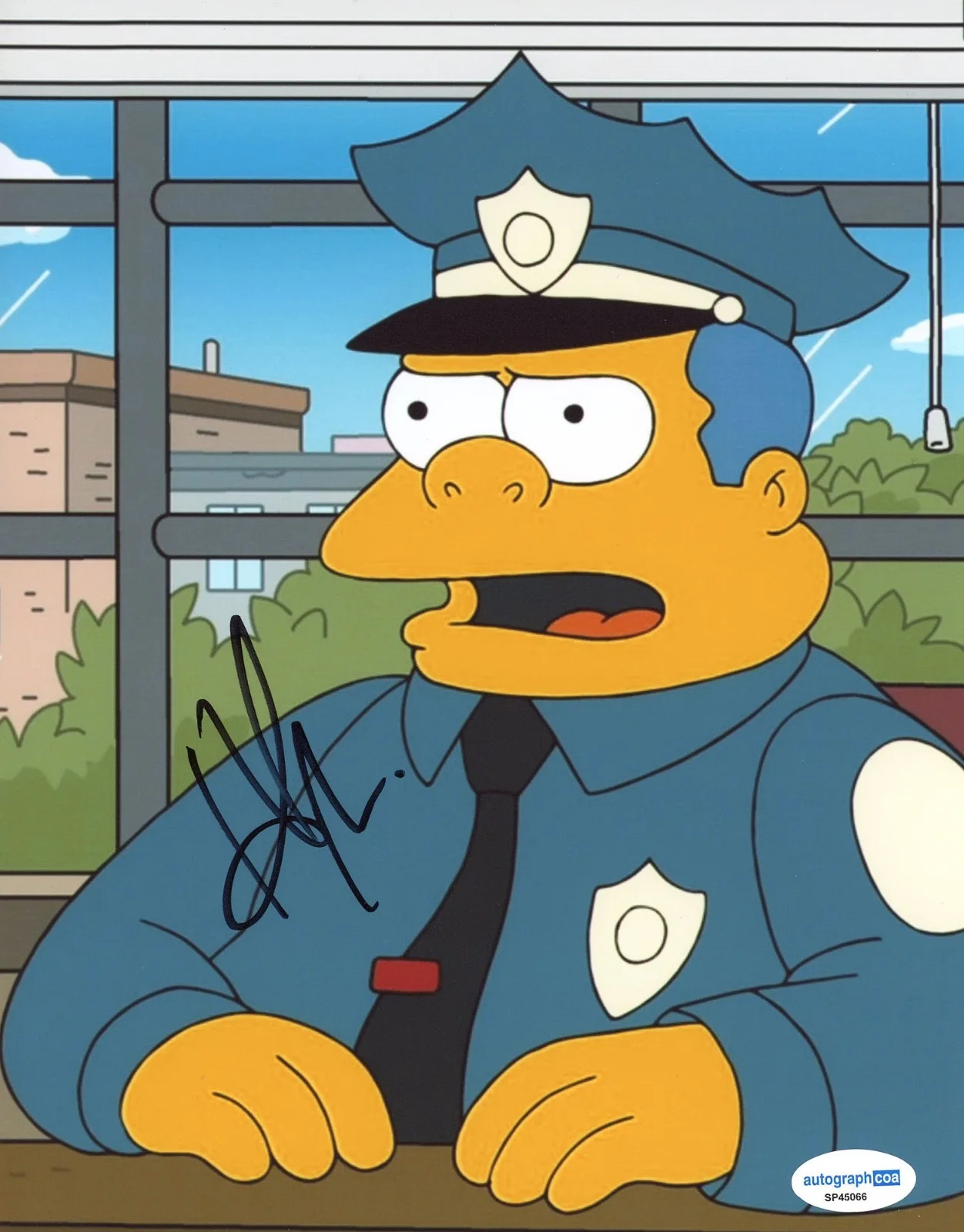 DAN CASTELLANETA — Hank Azaria signed "THE SIMPSONS" 8x10 Photo EXACT PROOF a Chief Wiggum ACOA COA, image 4
