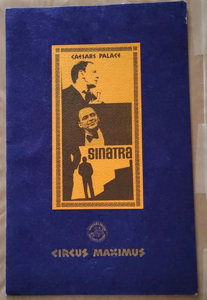 FRANK SINATRA Vintage 1974 CAESARS PALACE CIRCUS MAXIMUS Las Vegas Concert Menu, image 2