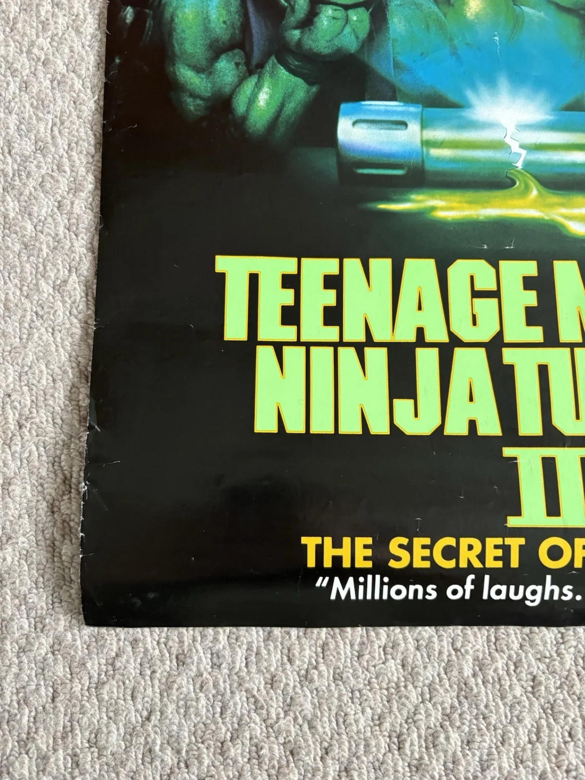 Teenage Mutant Ninja Turtles Movie Poster Bundle Lot X3 TMNT 1990s Vintage 90s, изображение 3