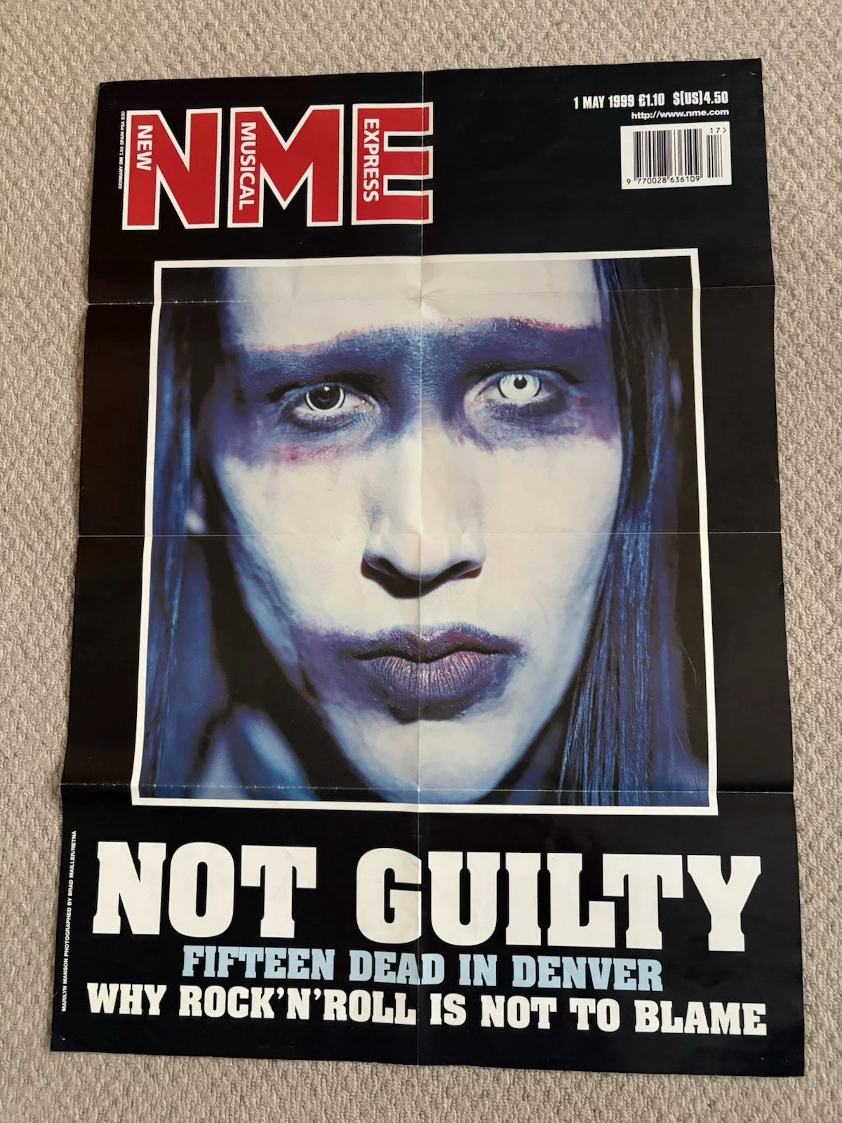The Blair Witch Project NME Giant Double-Sided Poster 84x59 Cm Marilyn Manson, изображение 2