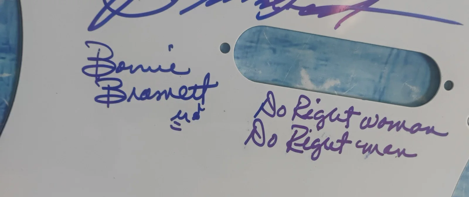 Delaney & Bonnie Bramlett Signed Autograph JSA COA Guitar Pick Guard NO TARIFFS, image 4