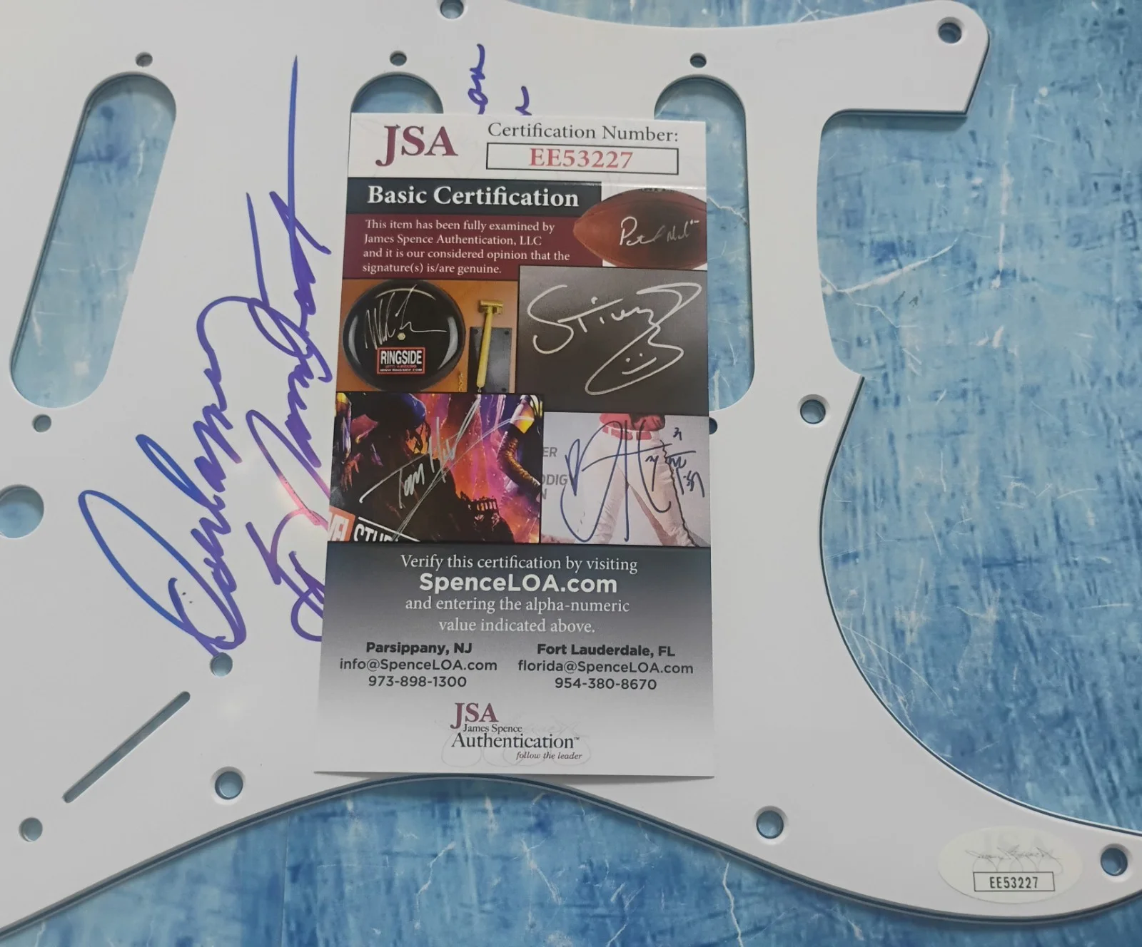 Delaney & Bonnie Bramlett Signed Autograph JSA COA Guitar Pick Guard NO TARIFFS, image 5