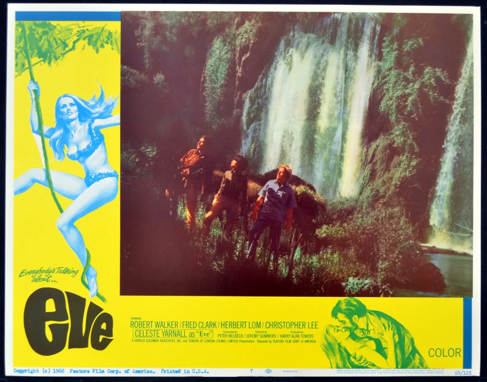 EVE 1967 Celeste Yarnall, Robert Walker Jr., Herbert Lom 4 LOBBY CARDS, image 4
