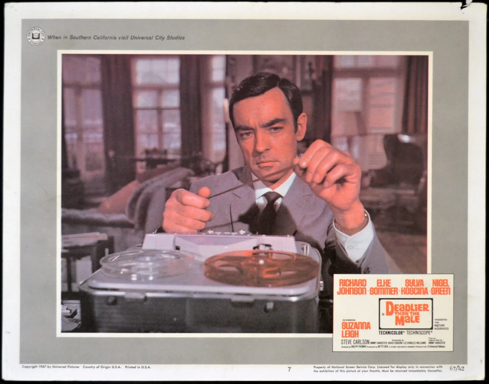DEADLIER THAN THE MALE 1967 Richard Johnson, Elke Sommer 2 LOBBY CARDS, изображение 2