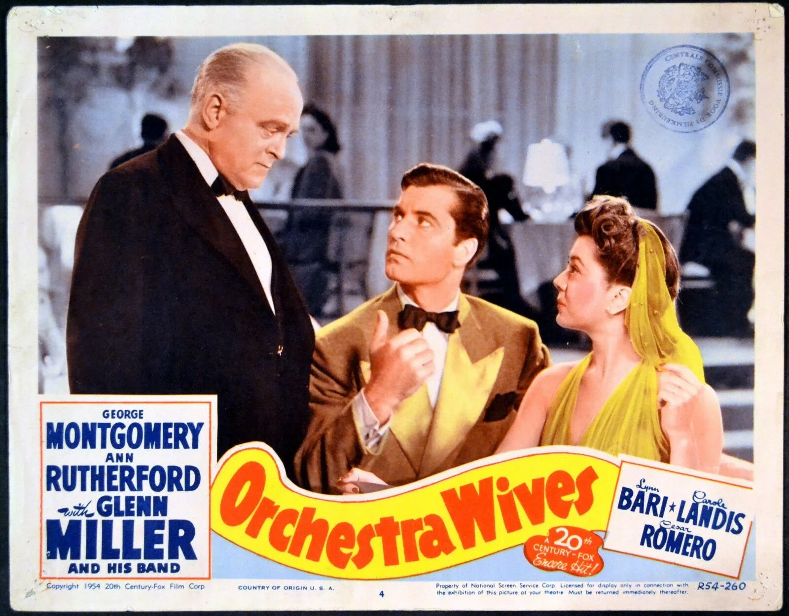 ORCHESTRA WIVES 1942 George Montgomery, Jackie Gleason 2 LOBBY CARDS, image 2