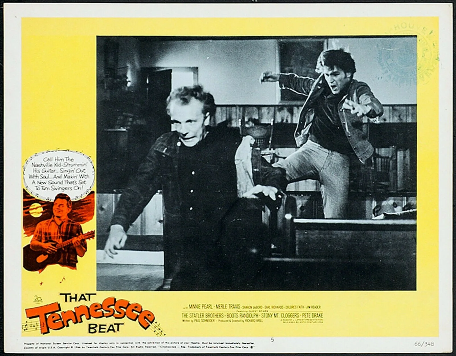 THAT TENNESSEE BEAT 1966 Earl 'Snake' Richards, Lightnin' Chance 5 LOBBY CARDS, изображение 3