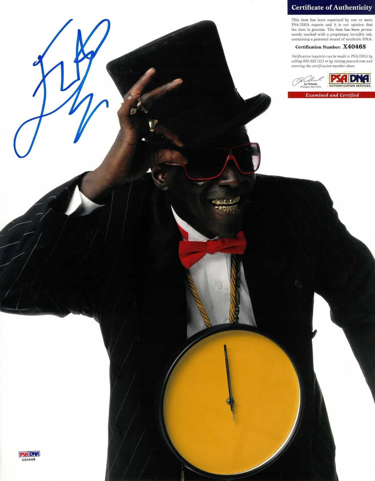 Flava Flav Public Enemy PSA/DNA COA Signed 11x14 Photo Autographed, изображение 2