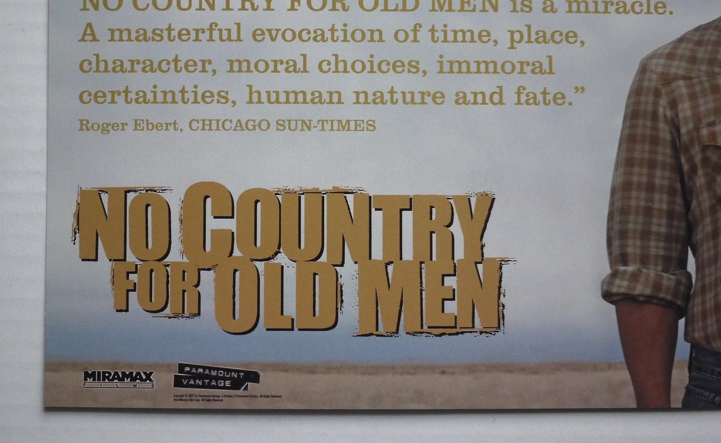 No Country For Old Men film movie promotional card BAFTA Tommy Lee Jones, изображение 3