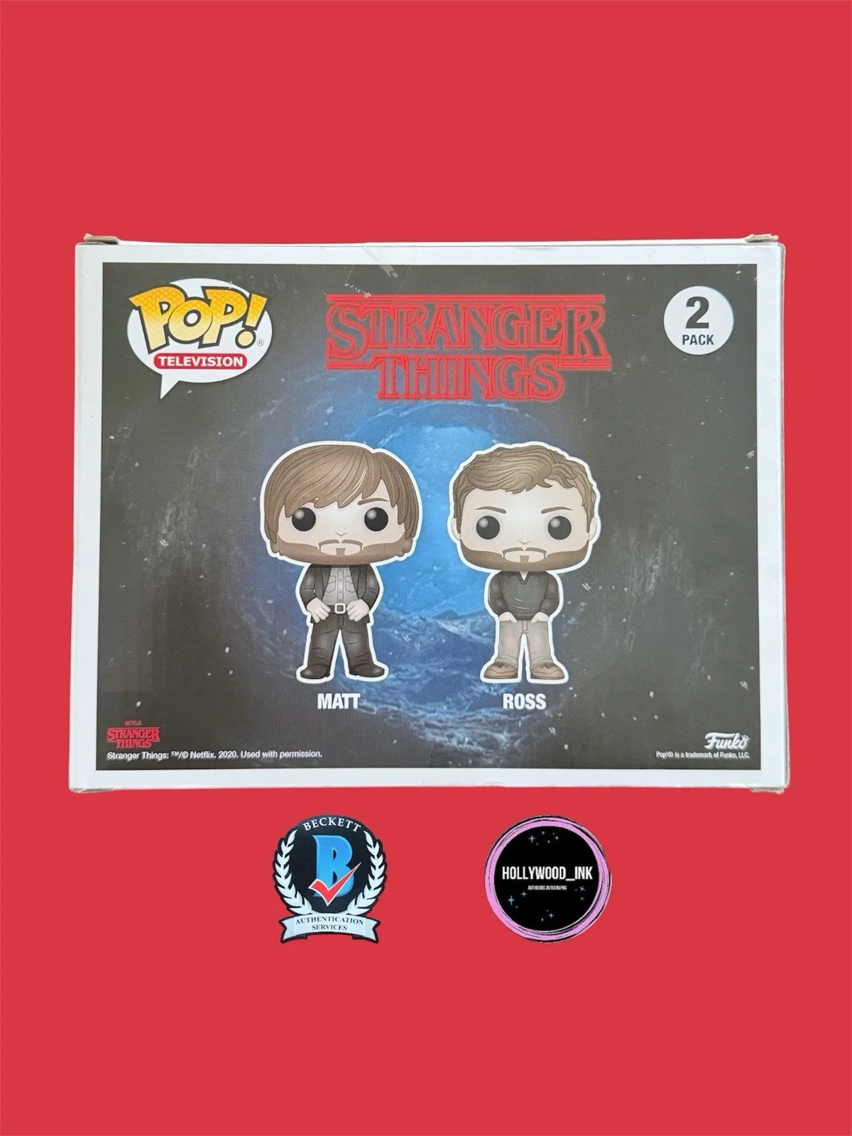 Matt Duffer, Ross Duffer — MATT & ROSS DUFFER BROTHERS SIGNED FUNKO POP TARGET EXCLUSIVE BECKETT COA +PROOF, изображение 5