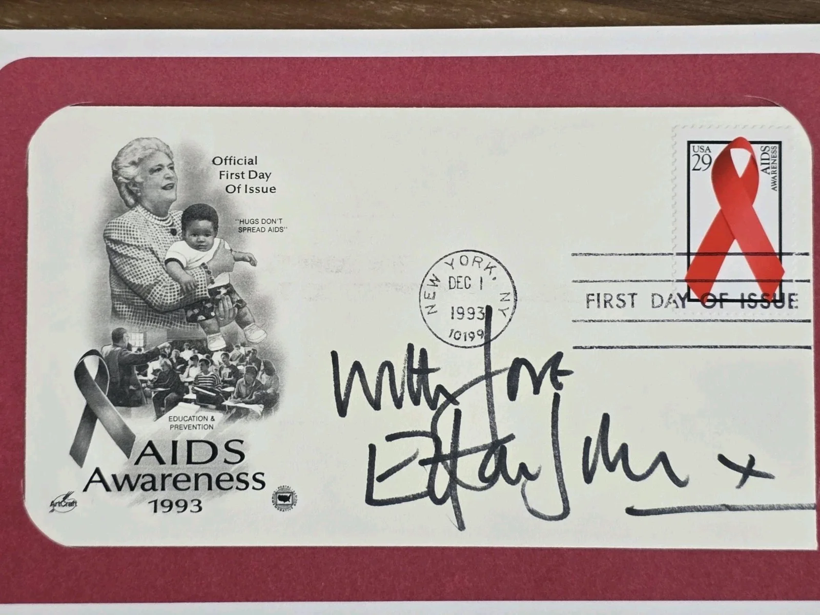 Elton John — Elton John SIGNED AIDS Awareness FDC World AIDS Day 1993 + Photo + JRE Letter, image 5