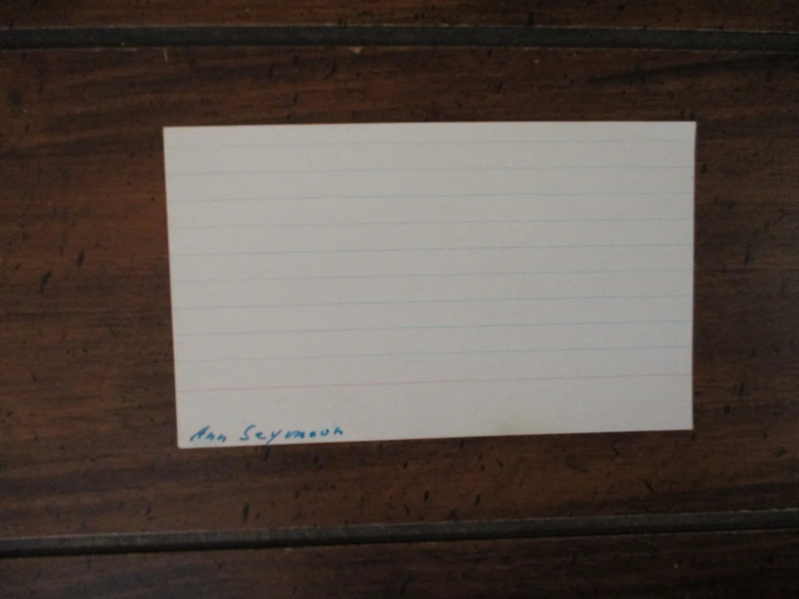 ANNE SEYMOUR(Died in 1988)("EMPIRE/THE TIM CONWAY SHOW")Signed 3 x 5 Index Card, изображение 2