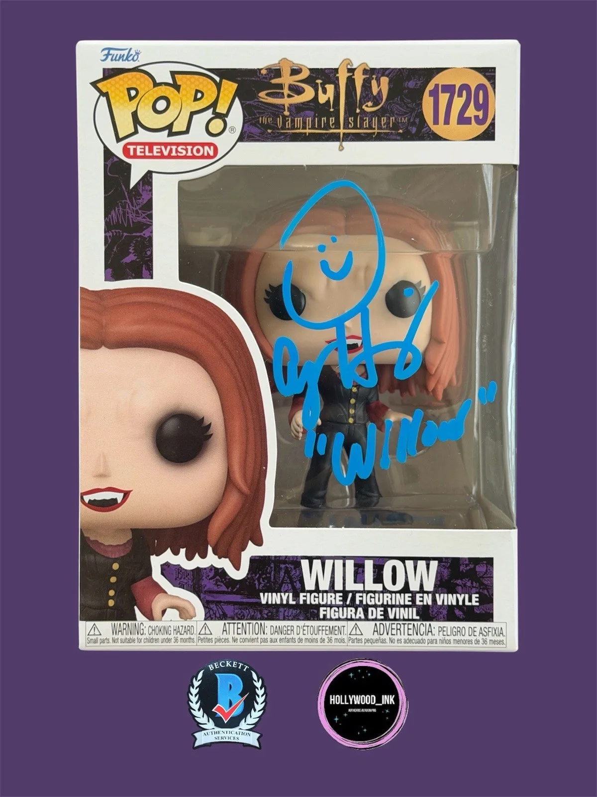 Alyson Hannigan — ALYSON HANNIGAN SIGNED BUFFY THE VAMPIRE SLAYER WILLOW FUNKO W/INSCRIPTION BAS-A, image 2