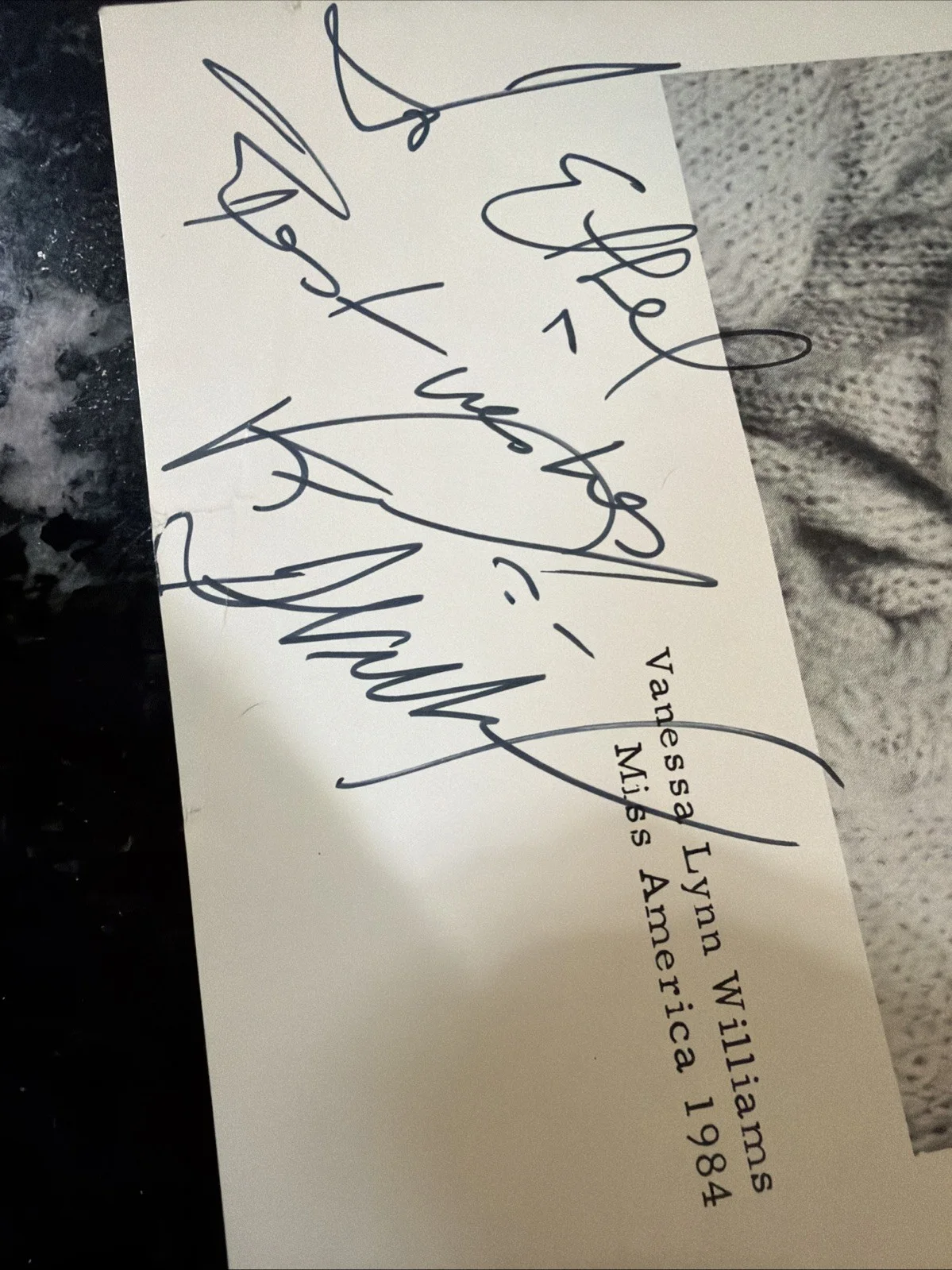 Vanessa Williams Signed Photo Miss America 1984 Autograph Vintage, image 2