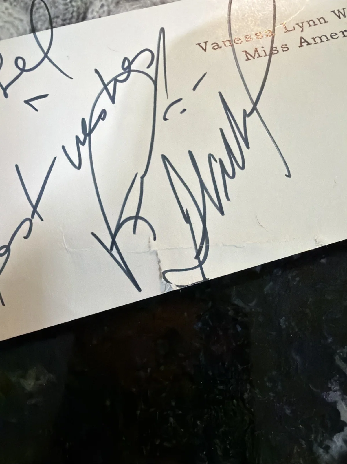 Vanessa Williams Signed Photo Miss America 1984 Autograph Vintage, image 3