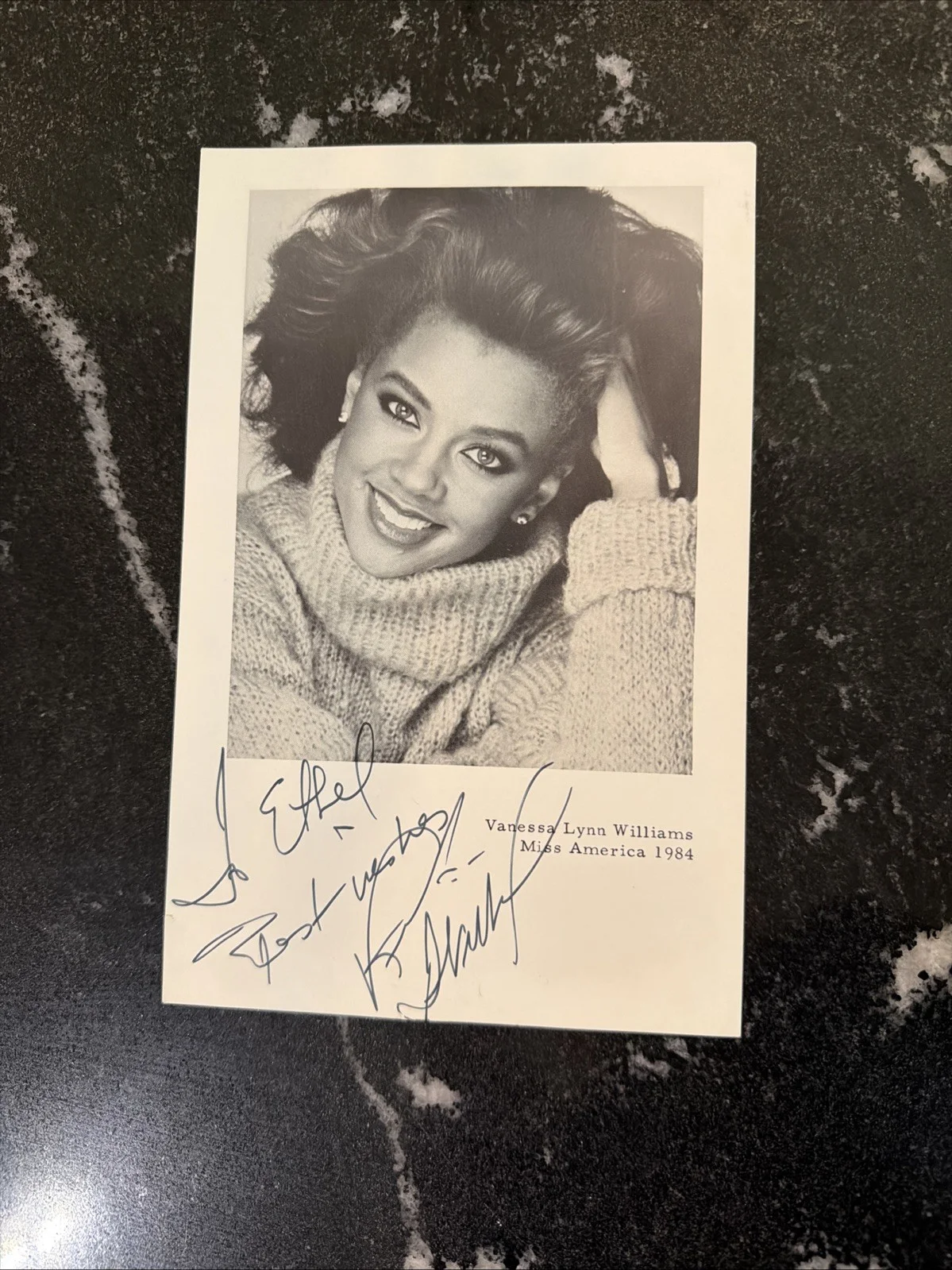 Vanessa Williams Signed Photo Miss America 1984 Autograph Vintage, image 4
