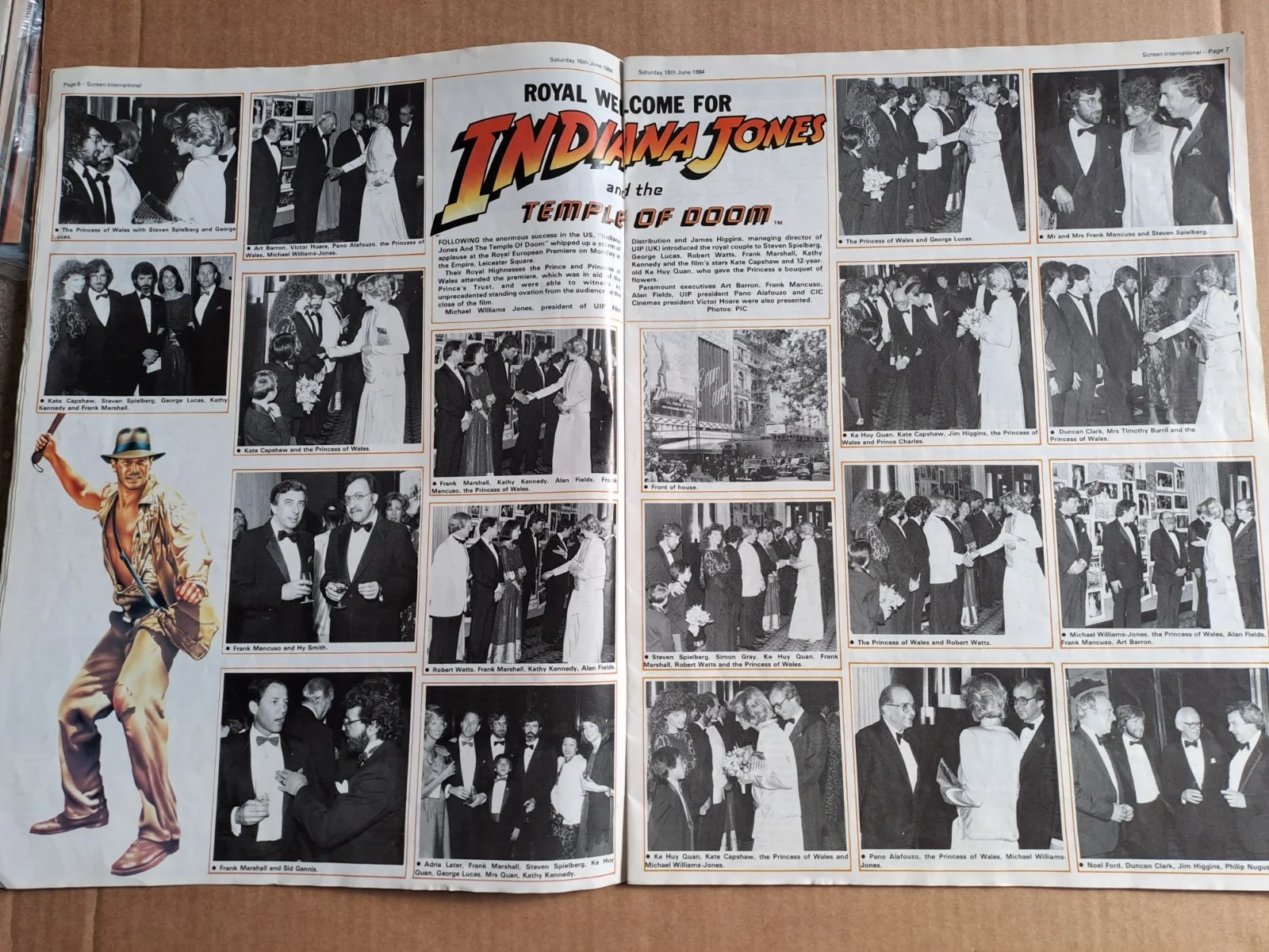 Rare UK RAIDERS OF LOST ARK cuttings + Screen Int. TEMPLE DOOM UK premiere issue, изображение 5