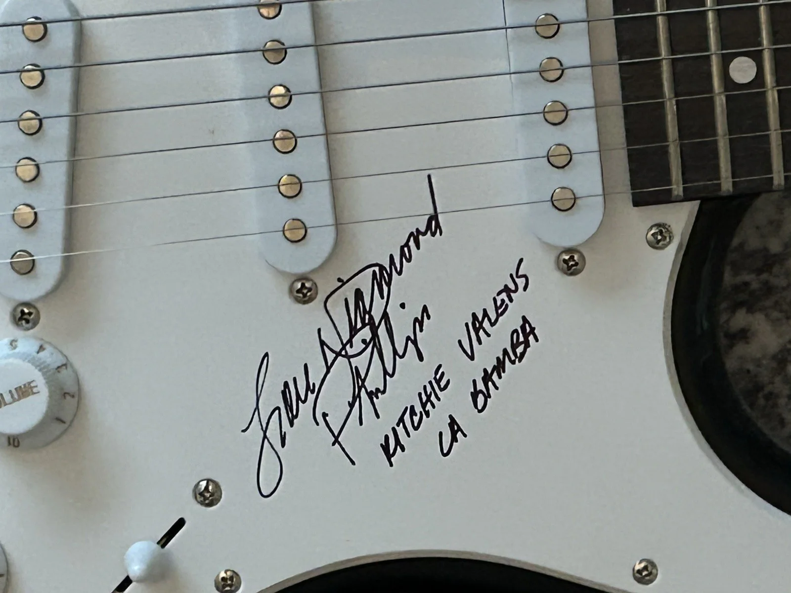 Ritchie Valens Signed La Bamba Lou Diamond Phillips Guitar Autographed, image 3